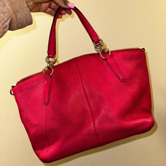 Coach Pink Leather Bag - Picture 5 of 9